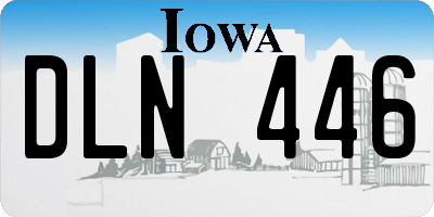IA license plate DLN446