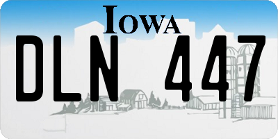 IA license plate DLN447