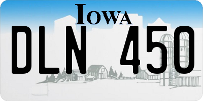 IA license plate DLN450