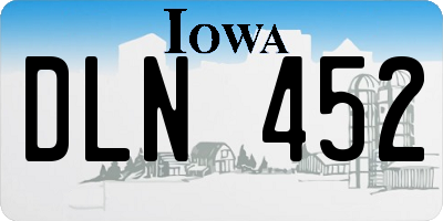 IA license plate DLN452