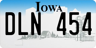 IA license plate DLN454