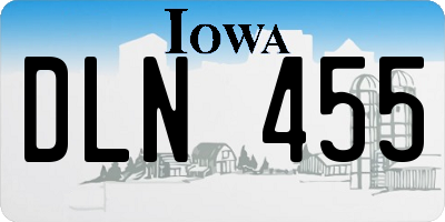 IA license plate DLN455