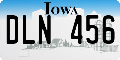 IA license plate DLN456