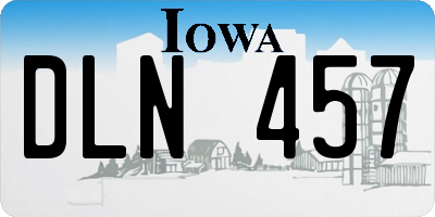 IA license plate DLN457