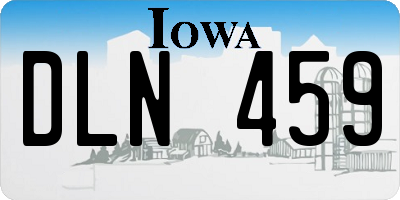 IA license plate DLN459