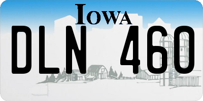 IA license plate DLN460