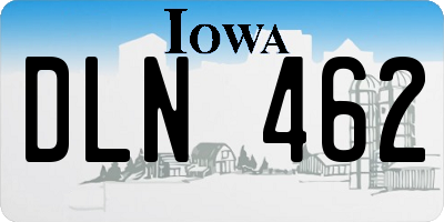 IA license plate DLN462