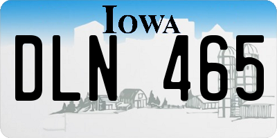IA license plate DLN465