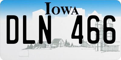 IA license plate DLN466