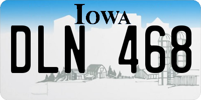 IA license plate DLN468