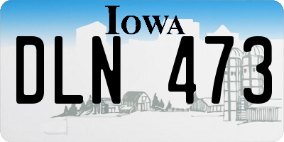 IA license plate DLN473