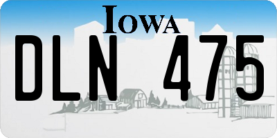 IA license plate DLN475