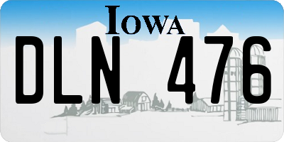 IA license plate DLN476