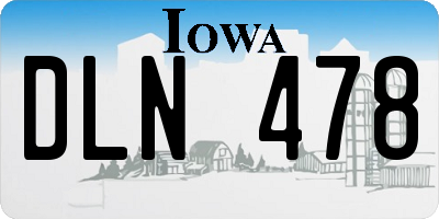 IA license plate DLN478