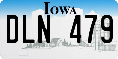 IA license plate DLN479