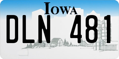 IA license plate DLN481