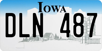 IA license plate DLN487