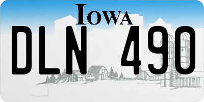 IA license plate DLN490