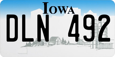 IA license plate DLN492