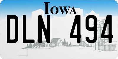 IA license plate DLN494