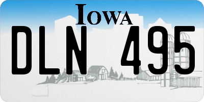 IA license plate DLN495
