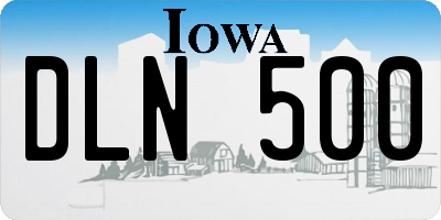 IA license plate DLN500
