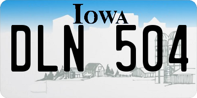 IA license plate DLN504