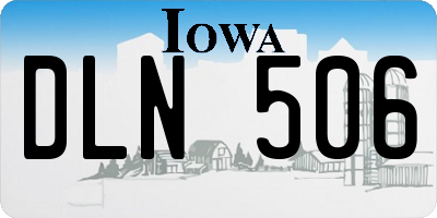 IA license plate DLN506