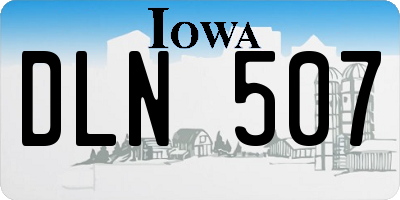 IA license plate DLN507