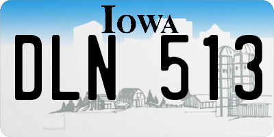 IA license plate DLN513