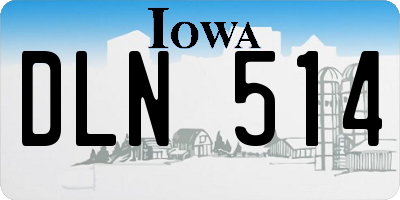 IA license plate DLN514