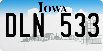 IA license plate DLN533