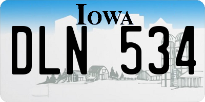 IA license plate DLN534