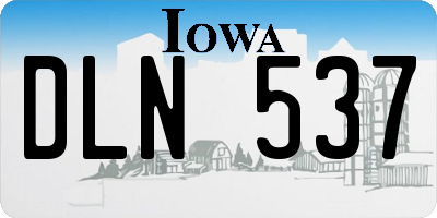 IA license plate DLN537