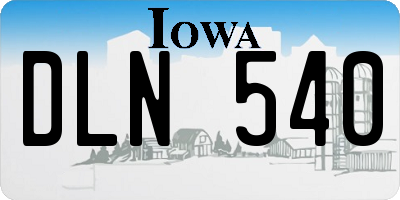 IA license plate DLN540