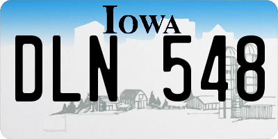 IA license plate DLN548