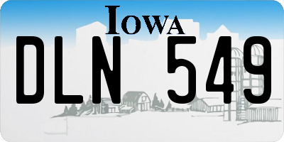 IA license plate DLN549