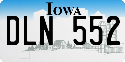 IA license plate DLN552
