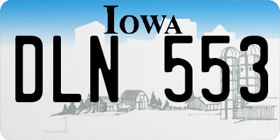 IA license plate DLN553