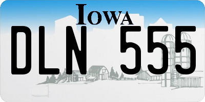 IA license plate DLN555
