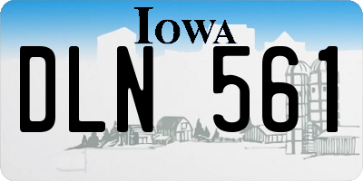 IA license plate DLN561