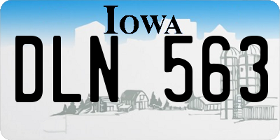 IA license plate DLN563