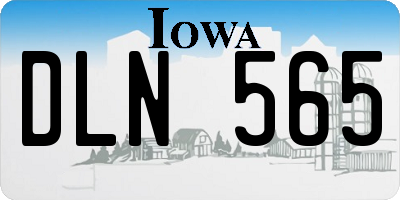 IA license plate DLN565