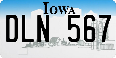 IA license plate DLN567