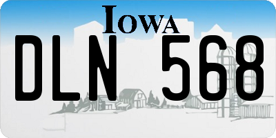 IA license plate DLN568