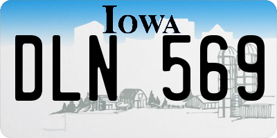 IA license plate DLN569