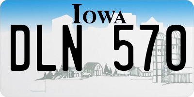 IA license plate DLN570