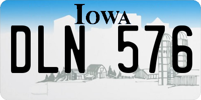 IA license plate DLN576