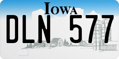 IA license plate DLN577