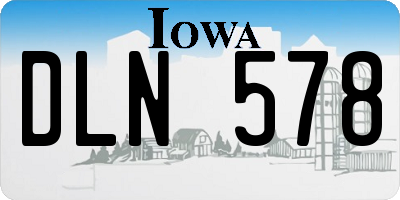 IA license plate DLN578